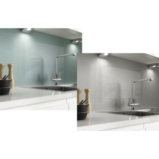 Alusplash 900 X 800mm Double Sided Splashback Bluebird and Space Silver
