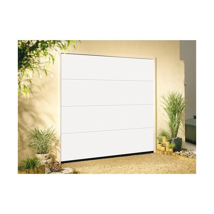 Garador Linear Grain White Garage Door 2136mm x 2439mm