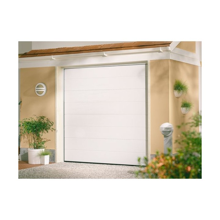 Garador Linear Grain White Garage Door 2136mm x 2134mm