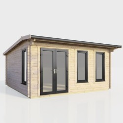 16 x 14 Power Apex Log Cabin Left Doors
