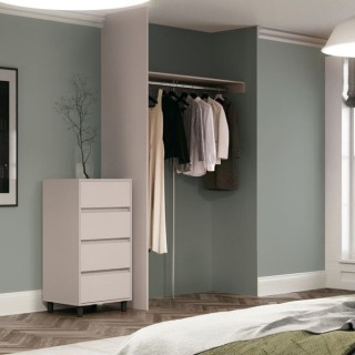 Spacepro Standard Storage with Shelf and Hanger Bar Cashmere 2400 x 500 x 90mm