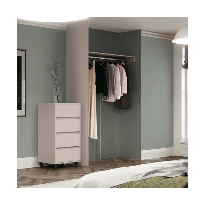 Spacepro Standard Storage with Shelf and Hanger Bar Cashmere 2400 x 500 x 90mm