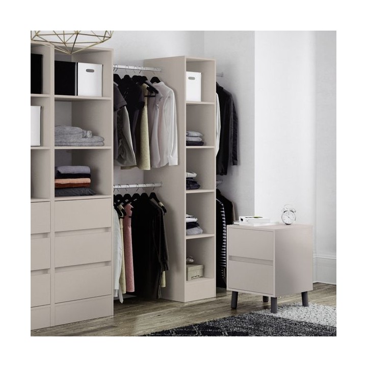 Spacepro 450mm Tower Unit with Hanger Bar Cashmere 2100 x 450 x 20mm