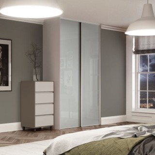 Spacepro Heritage 4 x White Frame Mirror Sliding Doors H2260 x W2998