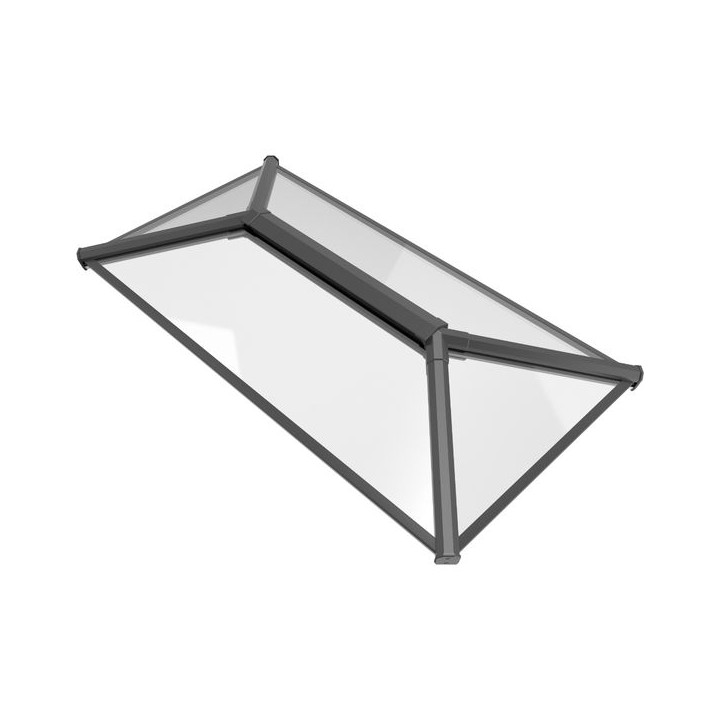 Crystal Aluminium Skylight Roof Grey 7016 External White Internal 2000mm x 1000mm