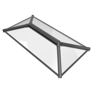 Crystal Aluminium Skylight Roof Grey 7016 External White Internal 2000mm x 1500mm