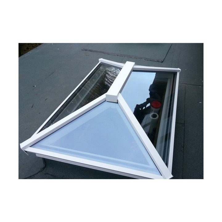 Vista Aluminium Contemporary Lantern Rooflight 1000 x 2000mm White Internal Grey External