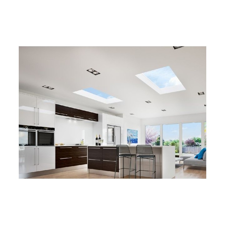 Vista Aluminium Flat Rooflight 1000 x 2000mm Grey RAL7016 EXTERNAL/INTERNAL
