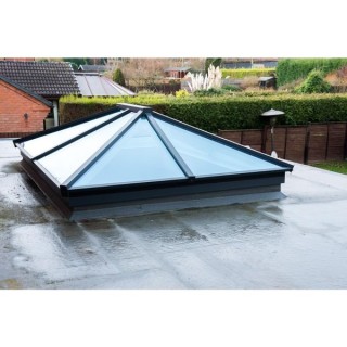 Vista Aluminium Contemporary Lantern Rooflight 1500 x 3000mm Grey External White Internal