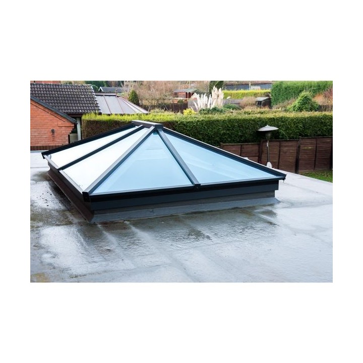 Vista Aluminium Contemporary Lantern Rooflight 1500 x 3000mm Grey External White Internal