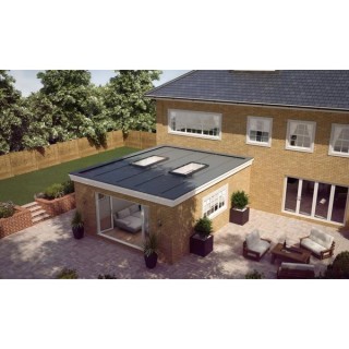 Vista Aluminium Flat Rooflight 1000 x 2000mm Grey External White Internal