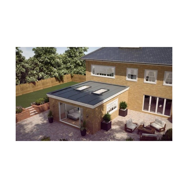 Vista Aluminium Flat Rooflight 1000 x 2000mm Grey External White Internal