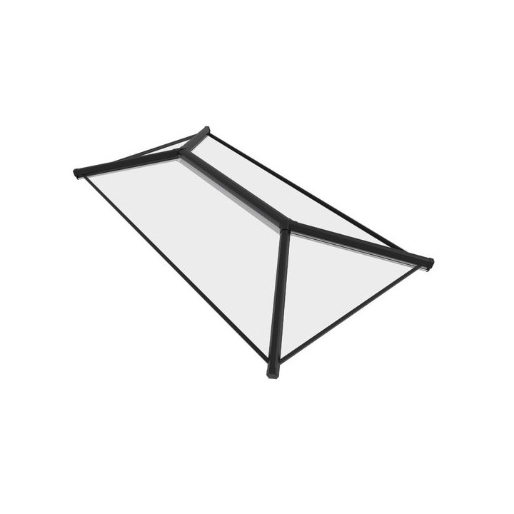 Crystal Aluminium Skylight Roof Black External White Internal 1500mm x 1000mm