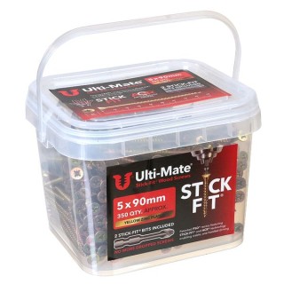 Ulti-Mate® Stick-Fit® Wood Screws 5.0 x 90mm Qty 350