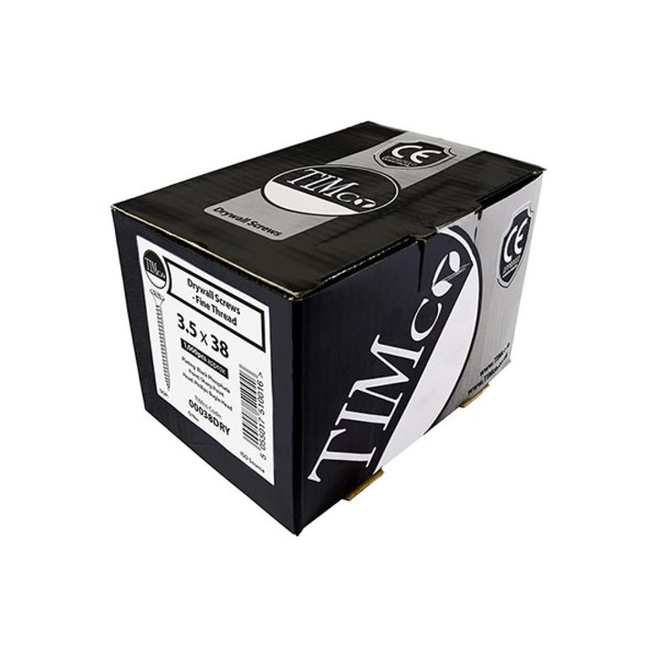 Timco Drywall Screw PH2 Black 3.5 x 38mm 1000 Pack