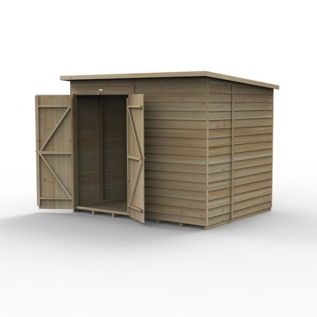 4LIFE Pent Shed 8 x 6 - No Windows - Double Door Home Delivery