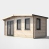 8 x 16 Power Chalet Log Cabin Left Doors