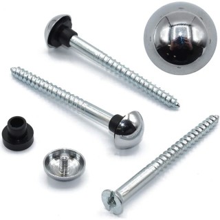 4Trade Chrome Plated Mirror Screws 38mm Pack 4