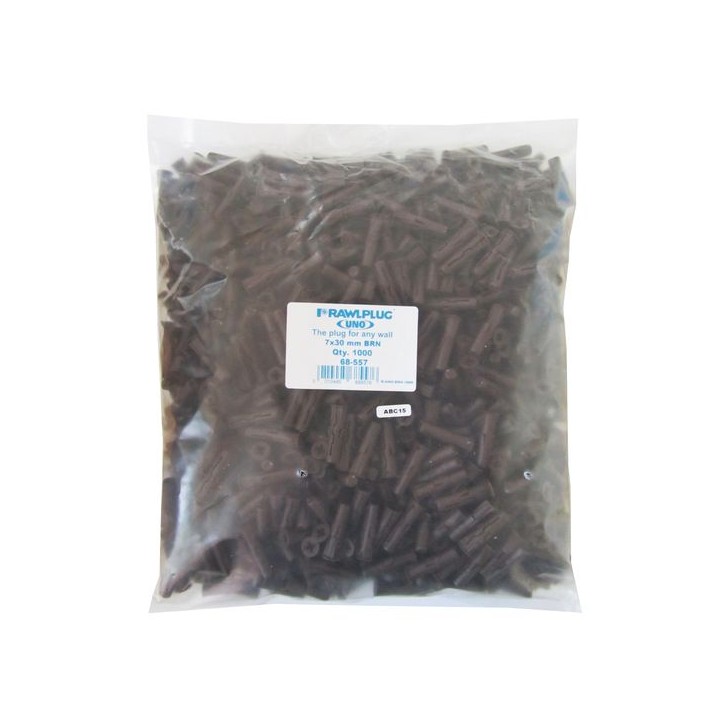 Rawlplug Plugs bag of 1000 - Brown