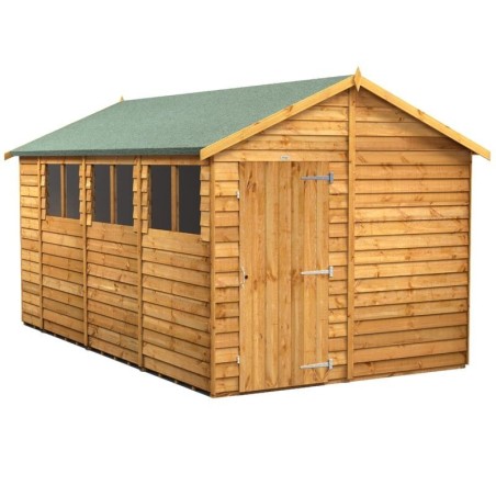 14 x 8 Power Overlap Apex Shed