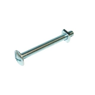 4TRADE Roofing Bolts & Nuts M6 x 60mm Bright Zinc Plated Pk 10