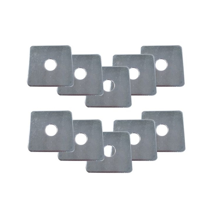 4TRADE M12 x 50 Square Plate Washers Bright Zinc Plated Qty 10