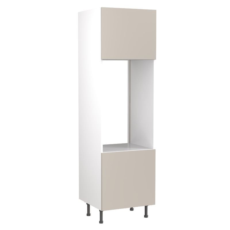 Flatpack Double Oven Tower Super Gloss Light Grey Slab 600mm - FKKF0221 Flatpack Double Oven Tower Super Gloss Light Grey Slab 600mm - FKKF0221