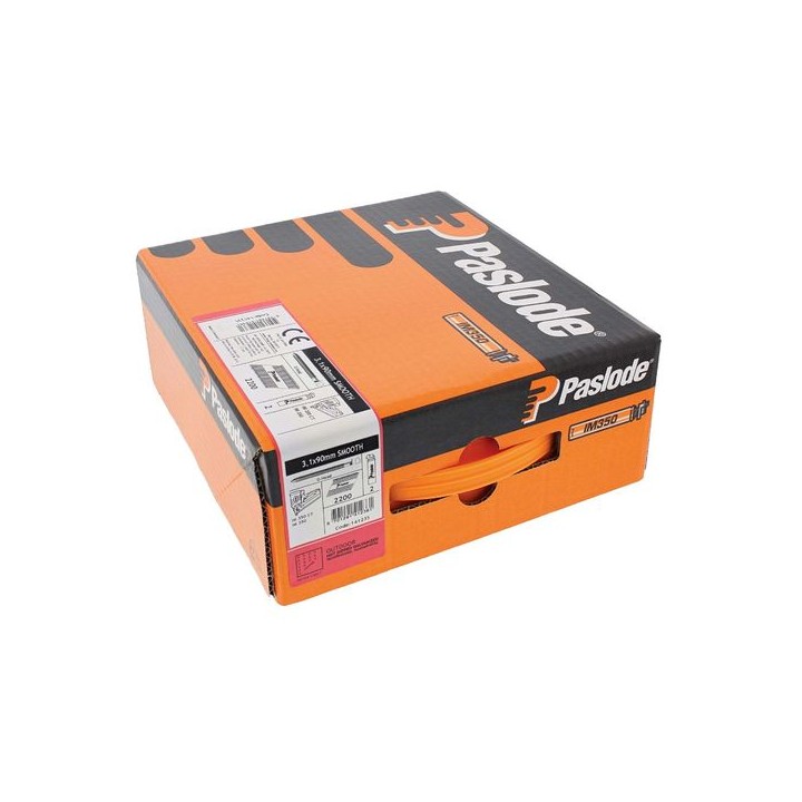 Paslode 141235 Hot Dipped Galvanised Straight Nail Fuel Pack 90 x 3.1mm