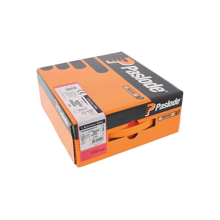Paslode 141211 Nail & Fuel Pack 63 x 2.8mm Ring HDGV