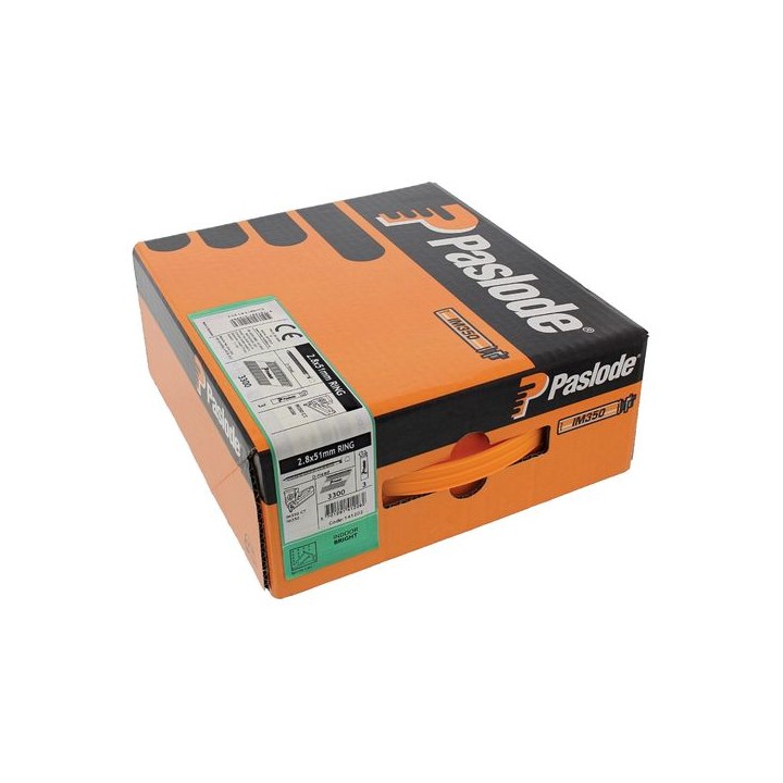Paslode 141202 Nail & Fuel Pack 51 x 2.8mm Ring Bright
