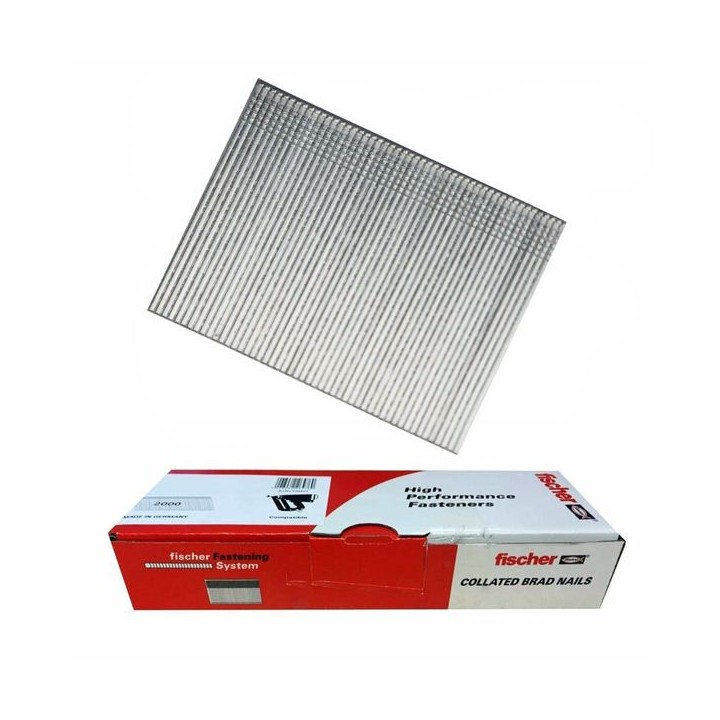 Fischer 16G Galvanised 38mm Angled Brad Nail BX 2000 (No Gas)