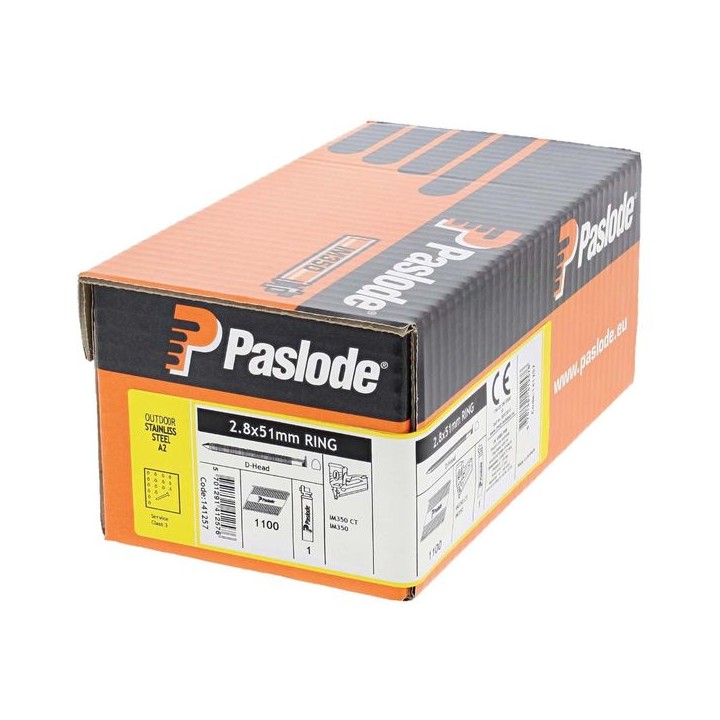 Paslode 141257 Stainless Steel Ring Handy Pack 51 x 2.8mm