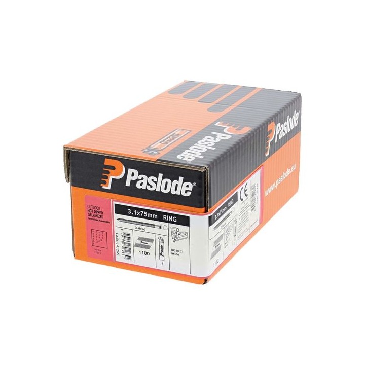 Paslode 141265 Hot Dipped Galvanised Ring Handy Pack 75 x 3.1mm