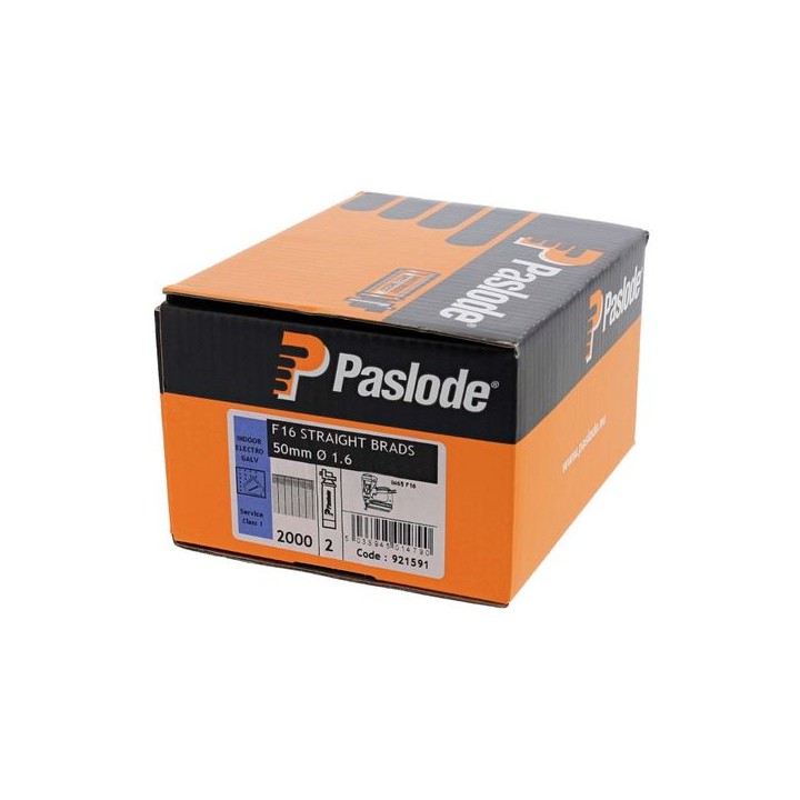 Paslode 921591 Brad Fuel Pack F16 x 50mm Galvanised