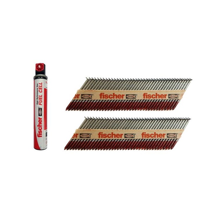 Fischer Galvanised nails with smooth shank FF NFP 63x3.1mm Smooth Galv + 2 fuel cells