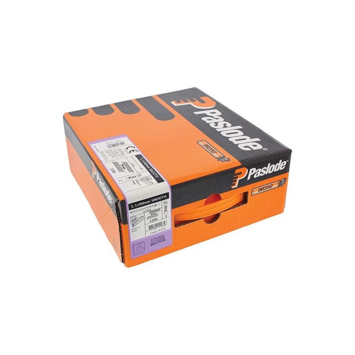 Paslode 141234 Galvanised Straight Nail Fuel Pack 90 x 3.1mm