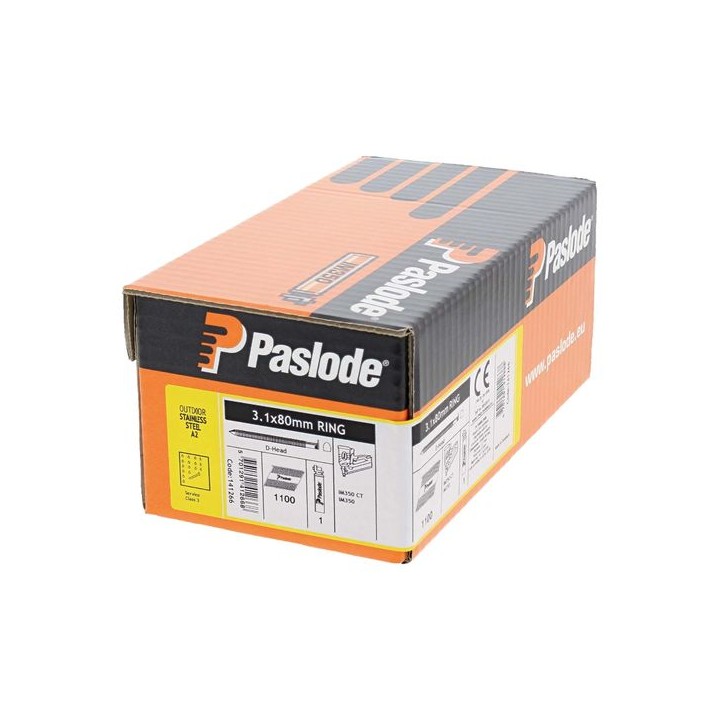 Paslode 141266 Stainless Steel Ring Handy Pack 80 x 3.1mm