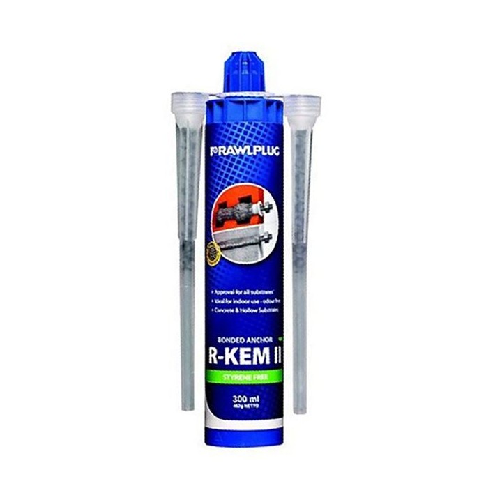 Rawlplug 300ml R-KEM II Polyester Resin Cartridge & Nozzle