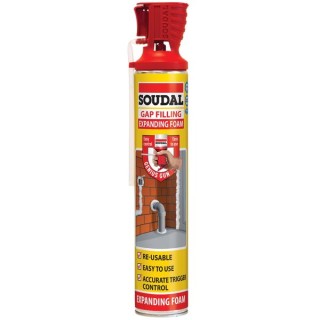 Soudal 750ml Genius Gun Gap Expanding Foam - Champagne