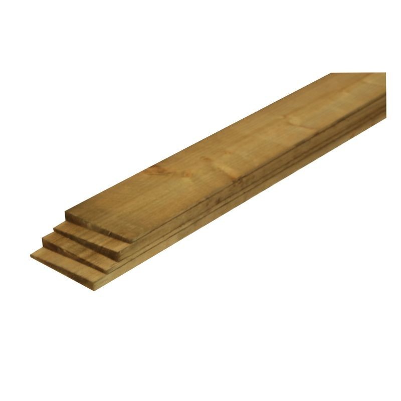 22mm x 150mm x 1.65m Brown Treated Featheredge 2EX