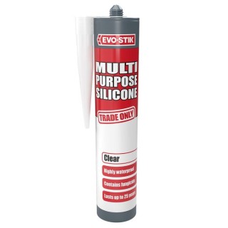 Evo-stik Trade Multi Purpose Silicone Sealant Clear 483422