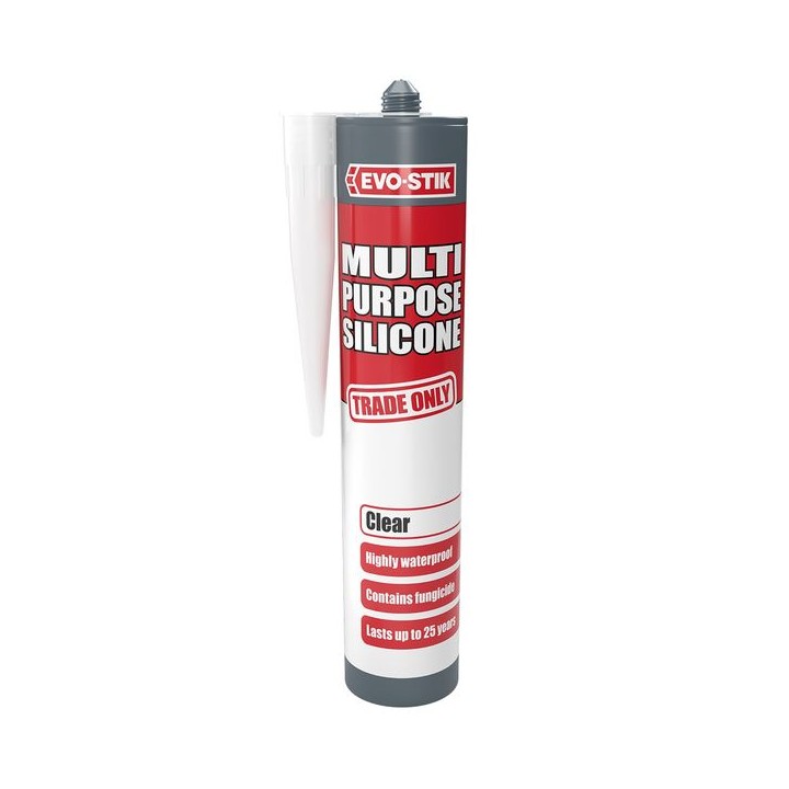 Evo-stik Trade Multi Purpose Silicone Sealant Clear 483422