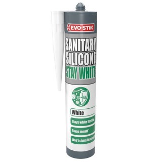 Evo-Stik Stay White Sanitary Silicone Sealant White