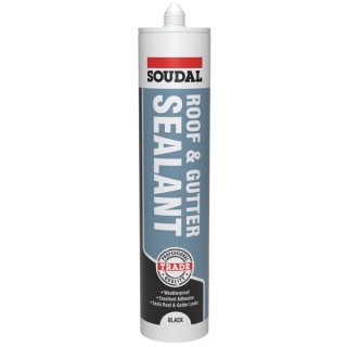Soudal 290ml Roof & Gutter Sealant - Black