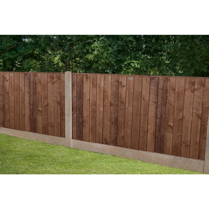 Pressure Treated BrownCloseboard Fence Panel 1.83m x 0.93m - Pack of 5