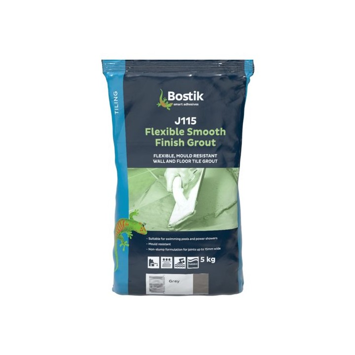Bostik J115 Smooth Finish Grey Grout 5kg