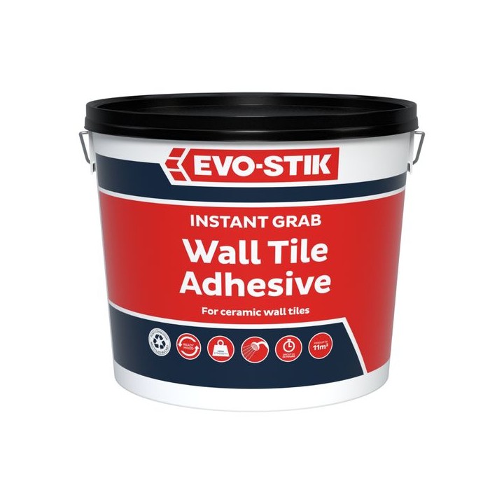 Evo-Stick 30812629 Instant Grab Wall Tile Adhesive 10L Natural