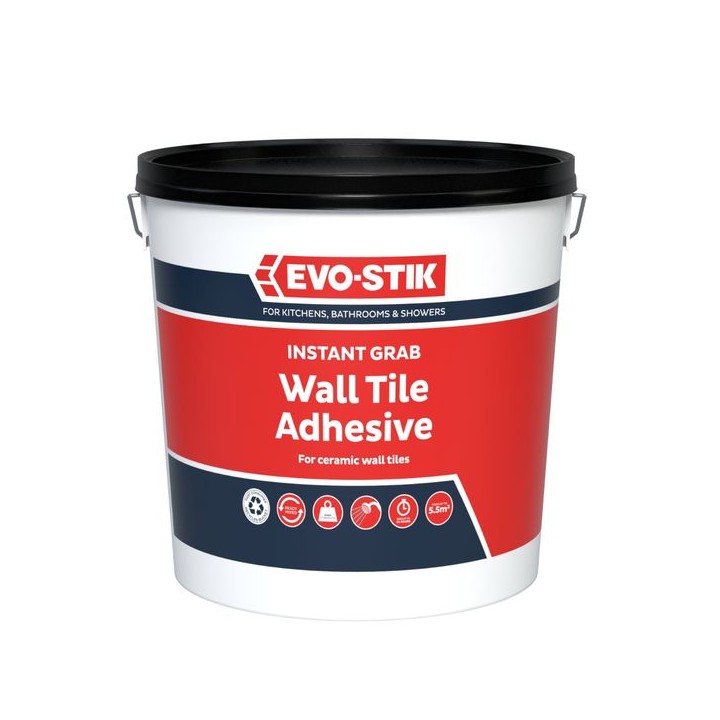Evo-Stick 30812628 Instant Grab Wall Tile Adhesive 5L Natural