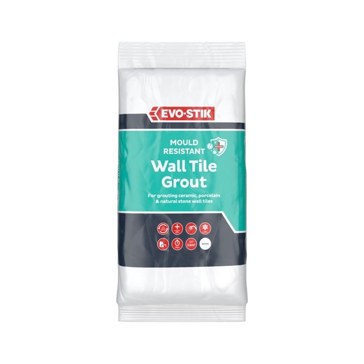 Evo-Stick Mould Resistance White Wall & Tile Grout 1.5kg