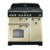 Rangemaster Classic Deluxe Dual Fuel Range Cooker 90cm Cream with Chrome Trim - CDL90DFFCR C